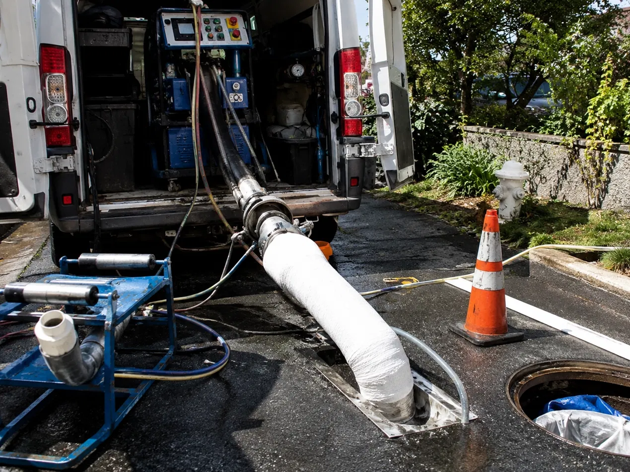 Pipe Lining, a CIPP liner feeding into the line.