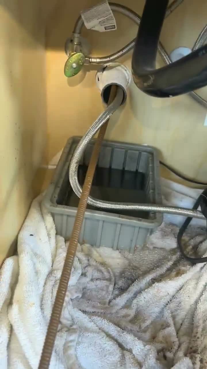 Snaking a kitchen drain, live job footage.
