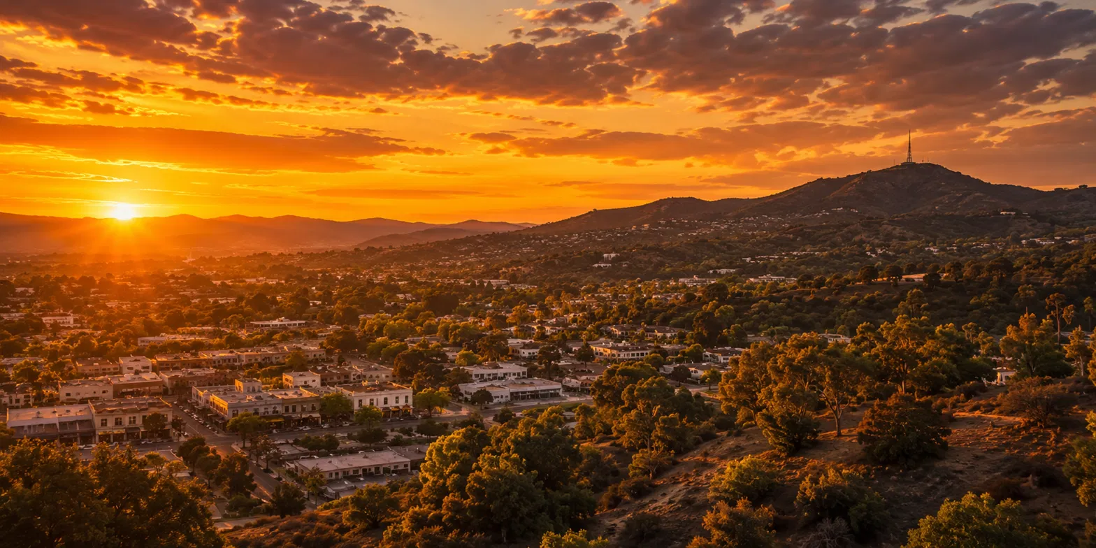 La Mesa at sunset.
