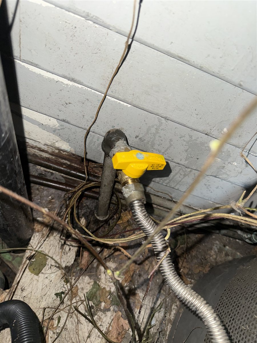 New gas shutoff valve.