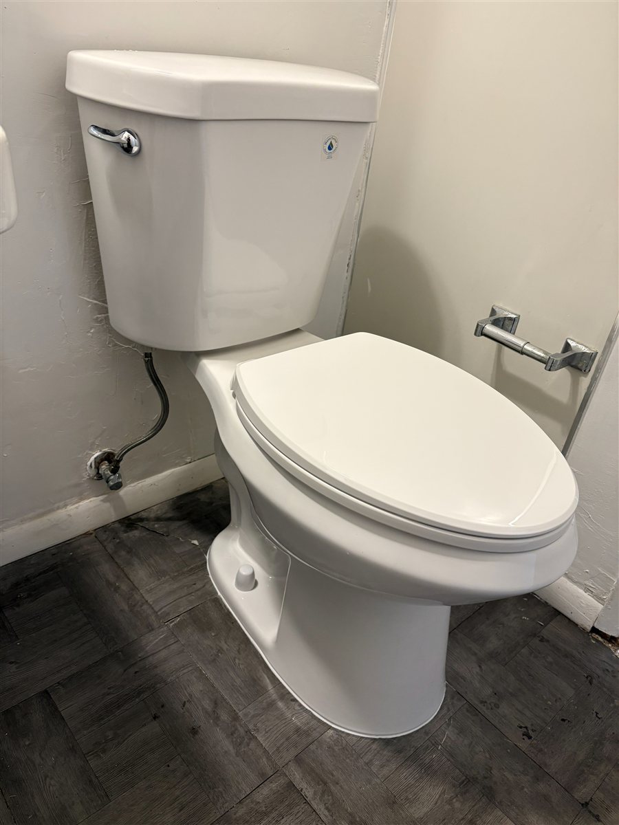New WaterSense toilet installed.