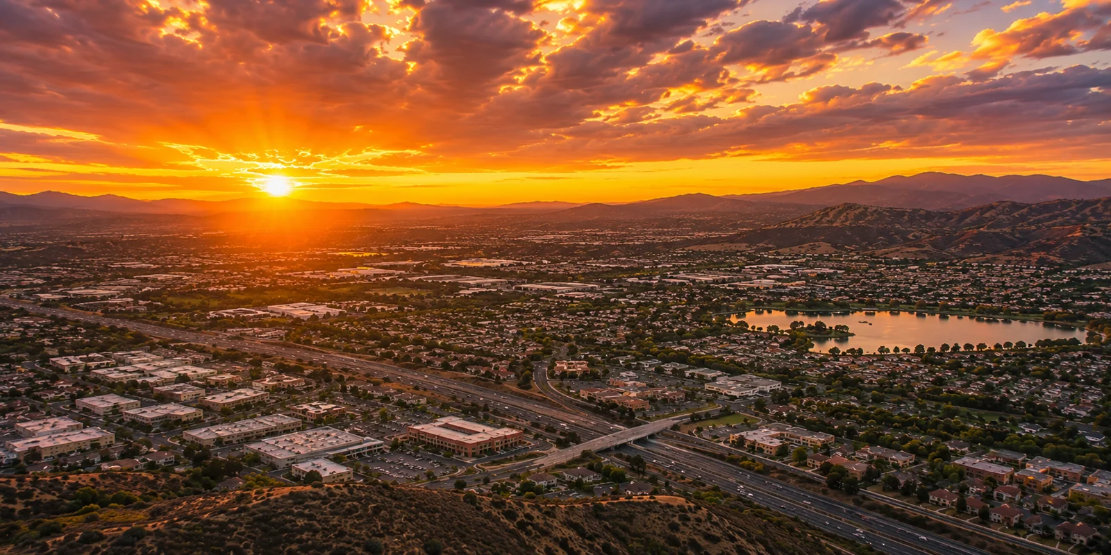 Santee Valley at sunset.