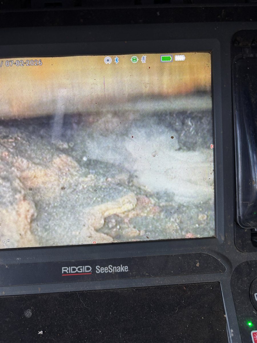 Sewer camera inspection.